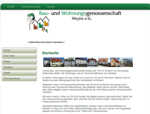 Tablet Screenshot of baugenossenschaft-weyhe.de